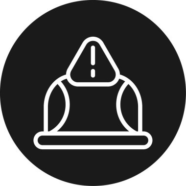 Ağ ve mobil uygulama tasarımınız için beyaz arkaplanda izole edilmiş uyarı simgesi, bildirim logosu kavramı