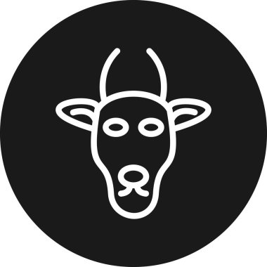 Boğa ikonu vektör illüstrasyonu