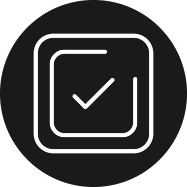 İşaretleme simgesi vektör illüstrasyonunu kontrol et