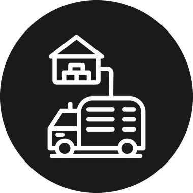 Teslimat. Web simgesi basit illüstrasyon