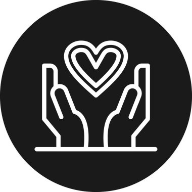 Aşk simgesi vektör illüstrasyonu, vektör illüstrasyonu