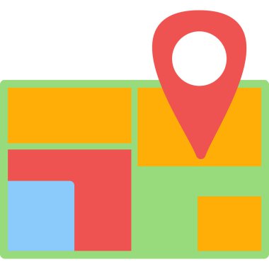 Düz biçimli harita işaretleyici konumu simgesi