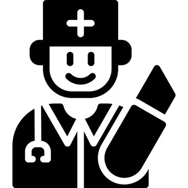 Tıbbi sembollü doktor.
