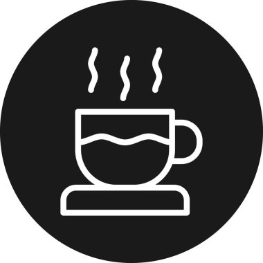 Kahve fincanı. Web simgesi basit illüstrasyon