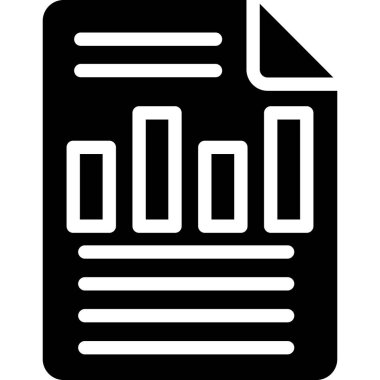 Belge Grafiği Simgesinin Vektör İllüstrasyonu