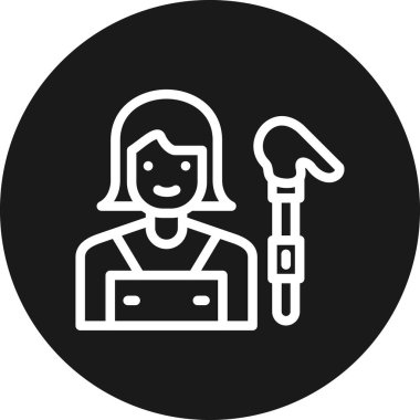 kadın simge vektör illüstrasyonu