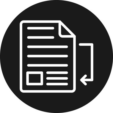 Belge. Web simgesi vektör illüstrasyonu