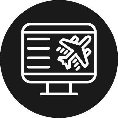 Hava bilet simgesi, basit tarzı