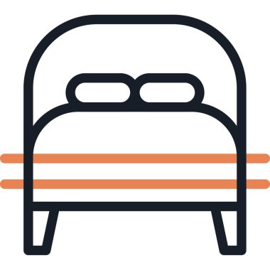 Yatağa. Web simgesi basit illüstrasyon