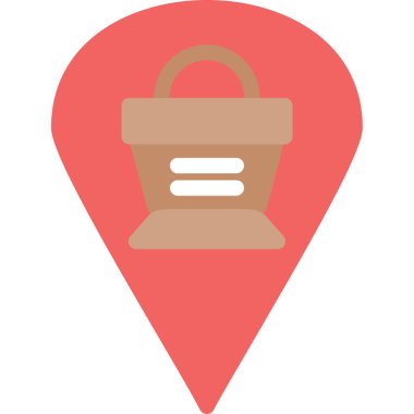 pin konumu simgesi doldurulmuş dış hat biçimi