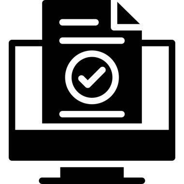 Kontrol listesi. Web simgesi basit illüstrasyon