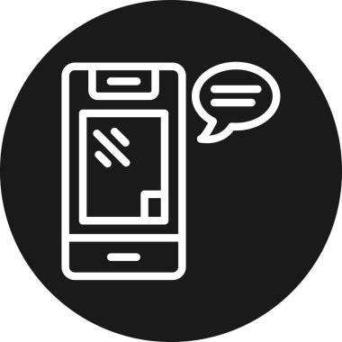 Cep telefonu simgesi, vektör illüstrasyonu