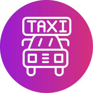 Taksiyle. Web simgesi basit illüstrasyon