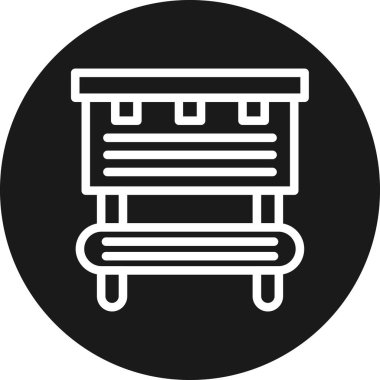 Sandalye. Web simgesi basit illüstrasyon