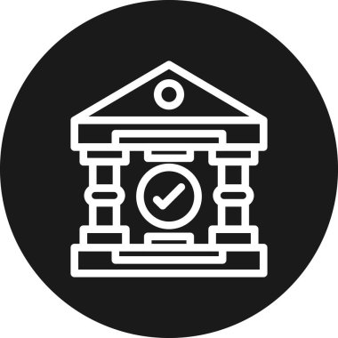 banka binası simgesi modada izole edilmiş arka plan