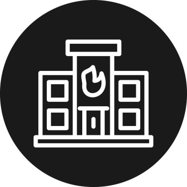 Modern b 'nin vektör illüstrasyonunda gaz ikonu yok