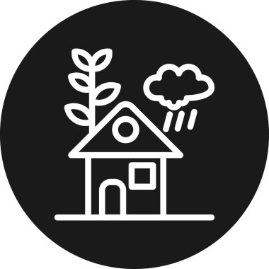 ev ile ağacın vektör simgesi