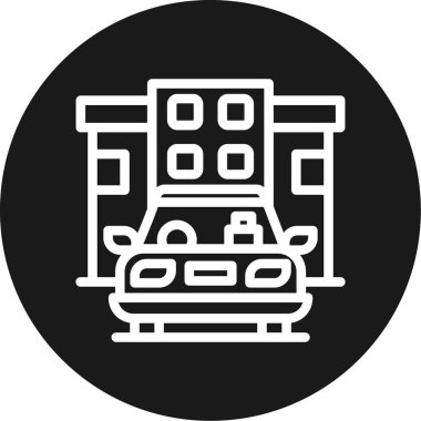 Modern oto tamir simgesinin vektör illüstrasyonu