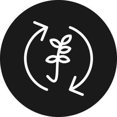 Bir yaprak simgesinin vektör illüstrasyonu