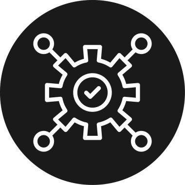 Glyph Çember Vektör Simgesi Tasarımı Ayarlanıyor