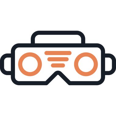 VR simge vektör illüstrasyonu