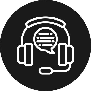 kulaklık simgesi vektör illüstrasyonu