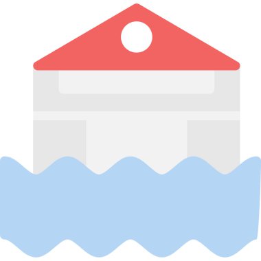 ev düz vektör simgesi