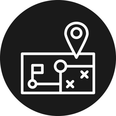 Vektör konumu simge illüstrasyonu