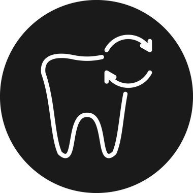 Diş Vektörü Kabartma Simgesi Tasarımı