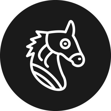 at simgesi vektör illüstrasyonu