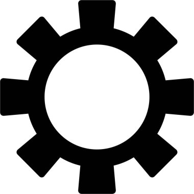 dişli simgesi, vektör çizimi