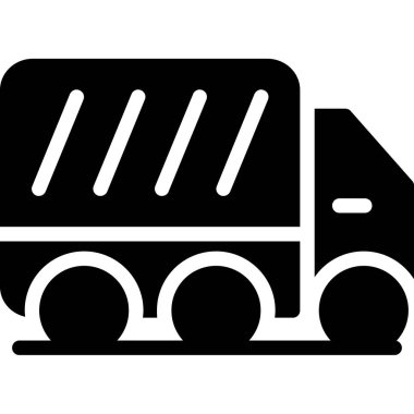 kargo kamyonu simgesi, basit vektör illüstrasyon tasarımı