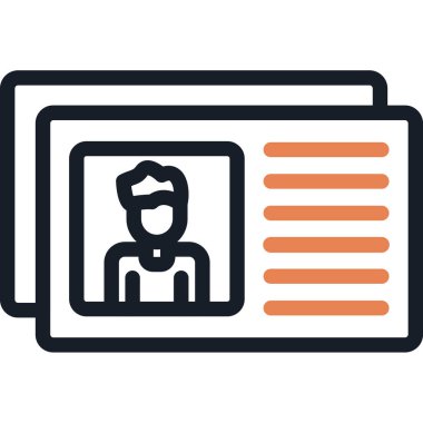 ID kart simgesi vektör illüstrasyonu