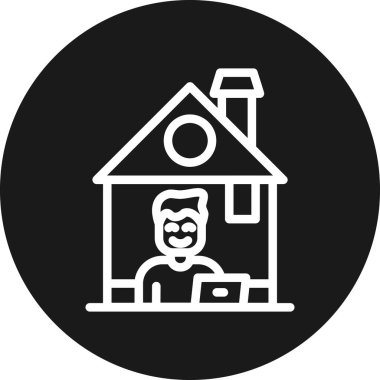 Ev. Web simgesi basit illüstrasyon