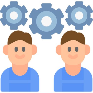 Takım çalışması simgesi, vektör illüstrasyonu