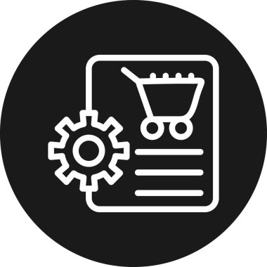 Alışveriş sepeti vektör simgesi modern illüstrasyon