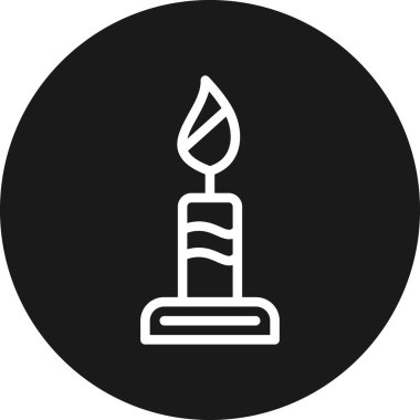 Modern b 'nin vektör illüstrasyonunda mum ikonu yok