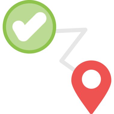 onay işareti düz simgesi, vektör çizim