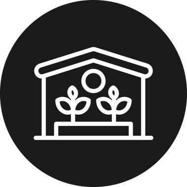 Bahçe ve ev sembolünün vektör çizimi. depolama için bahçe ve bahçe vektör simgesi koleksiyonu.