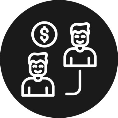 İş ve finans simgesinin vektör illüstrasyonu