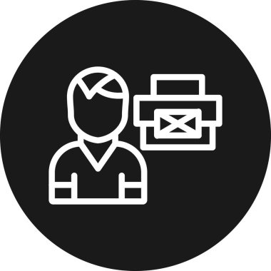 Kameralı bir adamın vektör çizimi