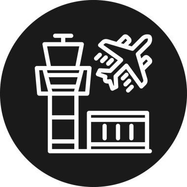 Uçak simgesinin vektör illüstrasyonu