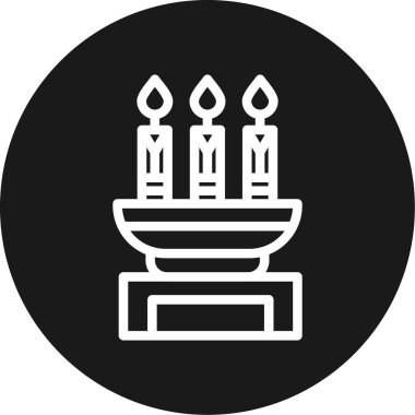 Mum vektör simgesi. Web tasarımı, mobil ve bilgi grafikleri için basit vektör illüstrasyonu.