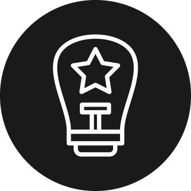 Moda Biçimli Ampul Simgesi İzole Arkaplan