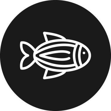 Balık. Web simgesi basit illüstrasyon