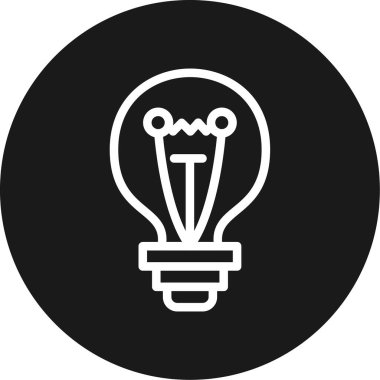 ampul simgesi vektör illüstrasyonu