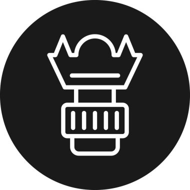 Bir taç simgesinin vektör illüstrasyonu