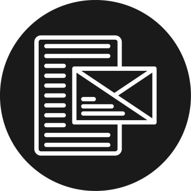 Mesaj var. Web simgesi basit illüstrasyon