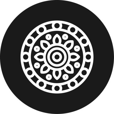 Siyah ve beyaz simgesinin vektör illüstrasyonu