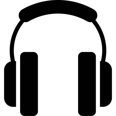 kulaklıklar düz simge, vektör illüstrasyonu